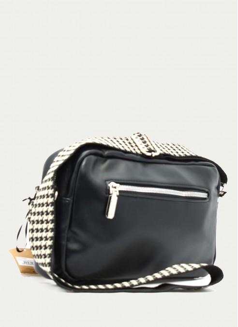 Bolso bandolera nylon clip negro – El Vestidor de Candela